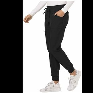 Women’s Jogger Scrub Pants heart and soul BLACK Small and small petite